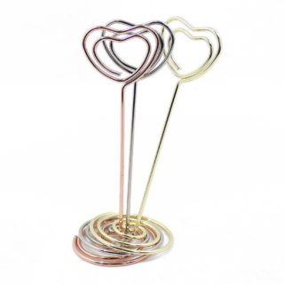 Place Card Holder 3.35 Inch Height Heart Shape -1