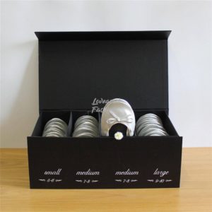 Rolled Up Silver Ballet Flats in Luxury Display Box -24 Pairs-1