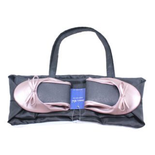 pink foldable ballet flats with tote